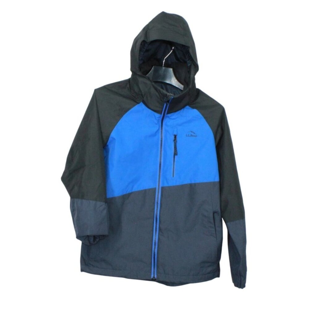 LL Bean Fleece Lined 3 in 1 Jacket  Black Deep Sapphire Shell Only M 10-12